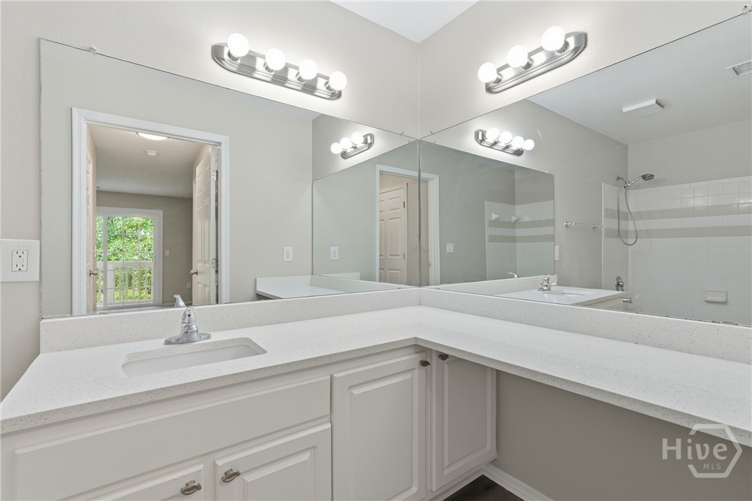 Bathroom Updated With Brand New Quartz Countertops