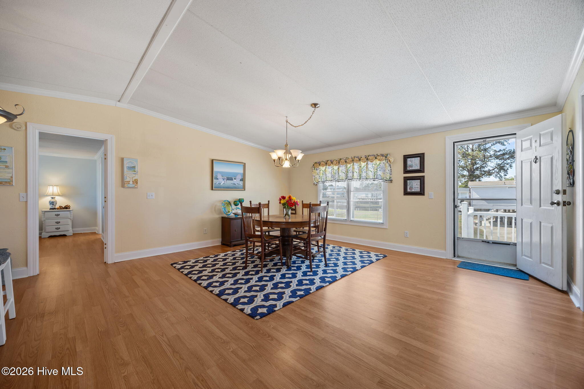 View From Family Room to Dining Area