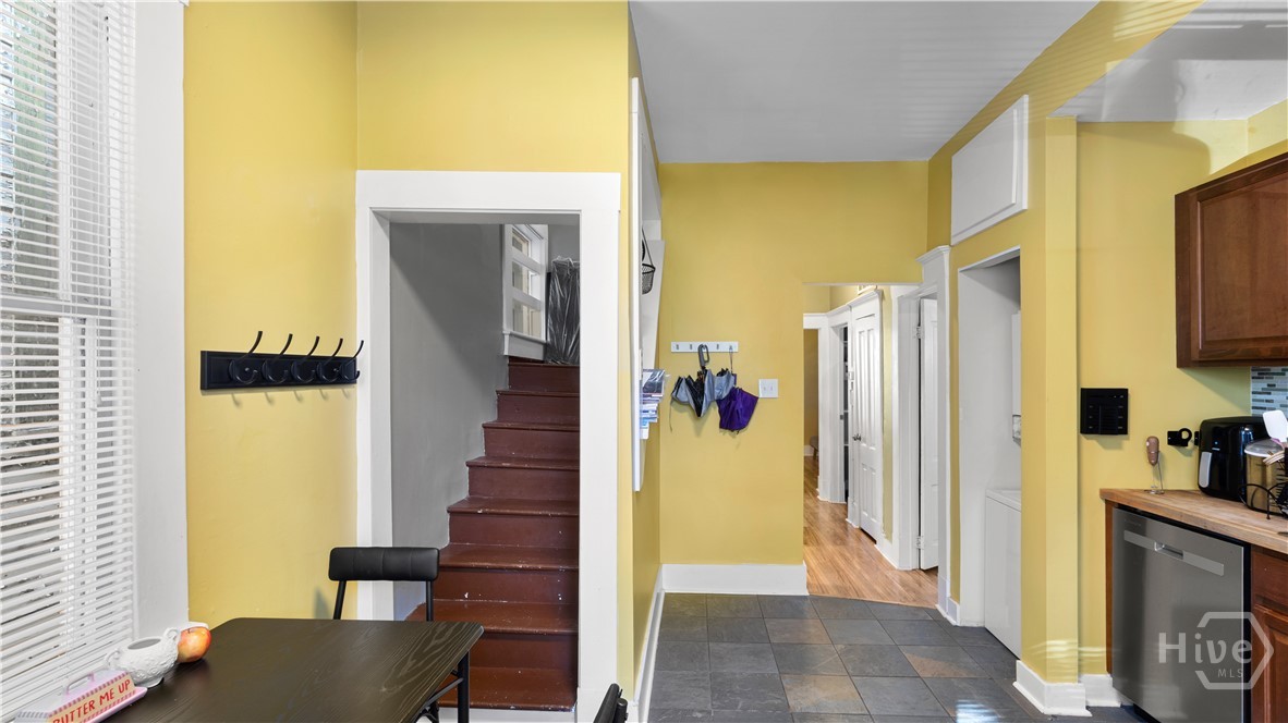 2nd fl kitchen and stairs to 3rd fl