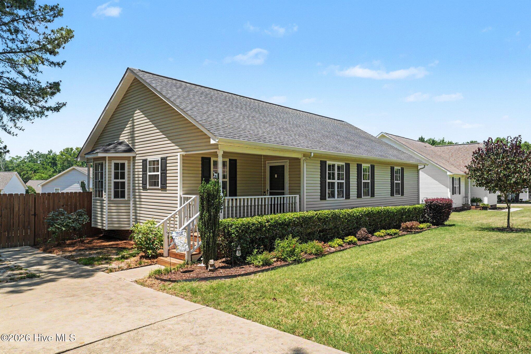 Exterior photo of 287 N Hickory Street, Angier, NC 27501. MLS: 100589534