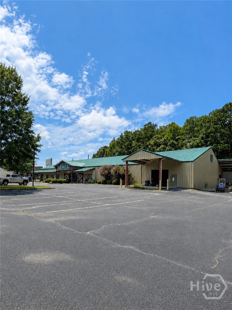 Paved parking and site area