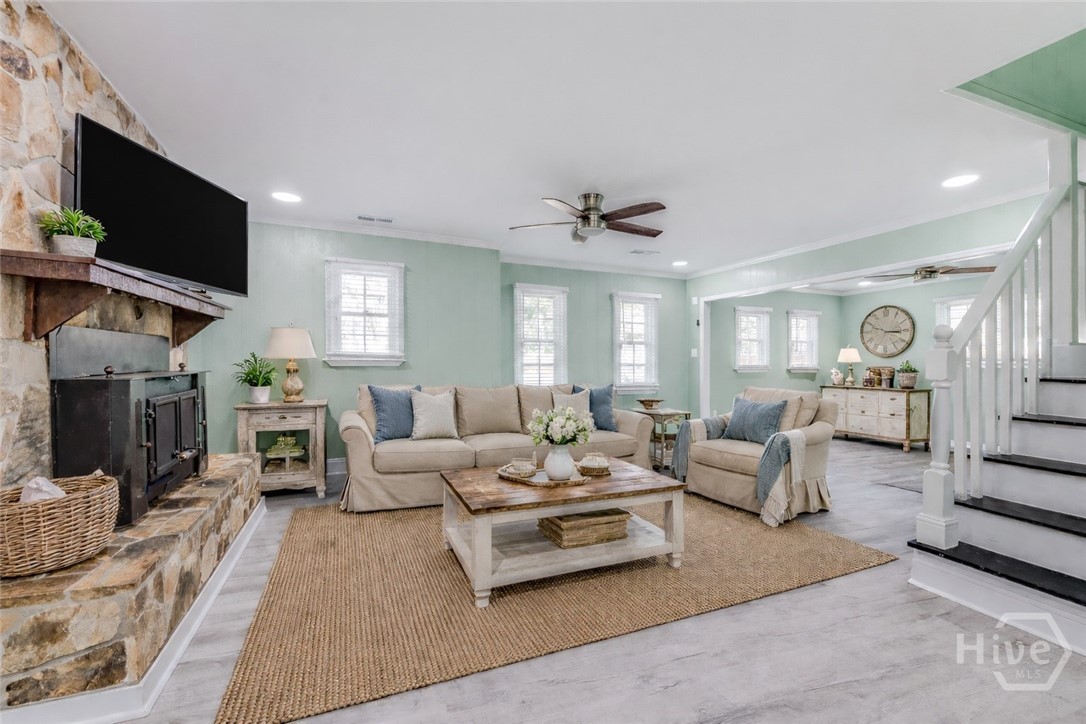 virtually staged Living room
