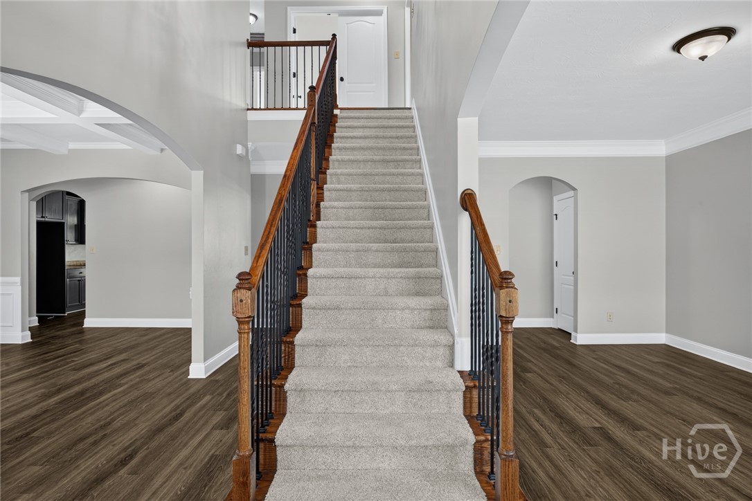 New neutral carpet on stairs and second story.