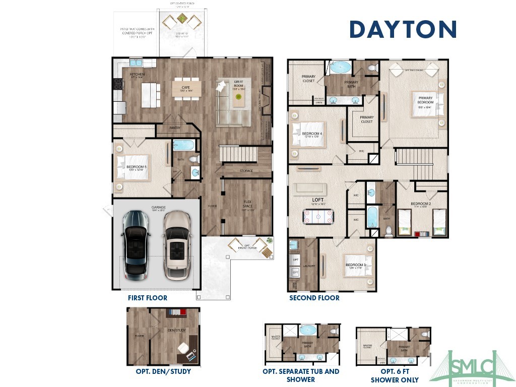 Rendering only. Plan orientation, colors, details,