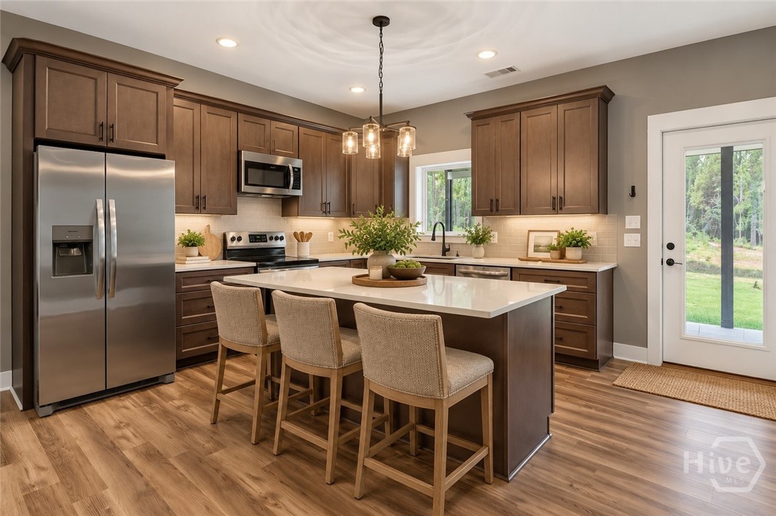Virtually staged kitchen