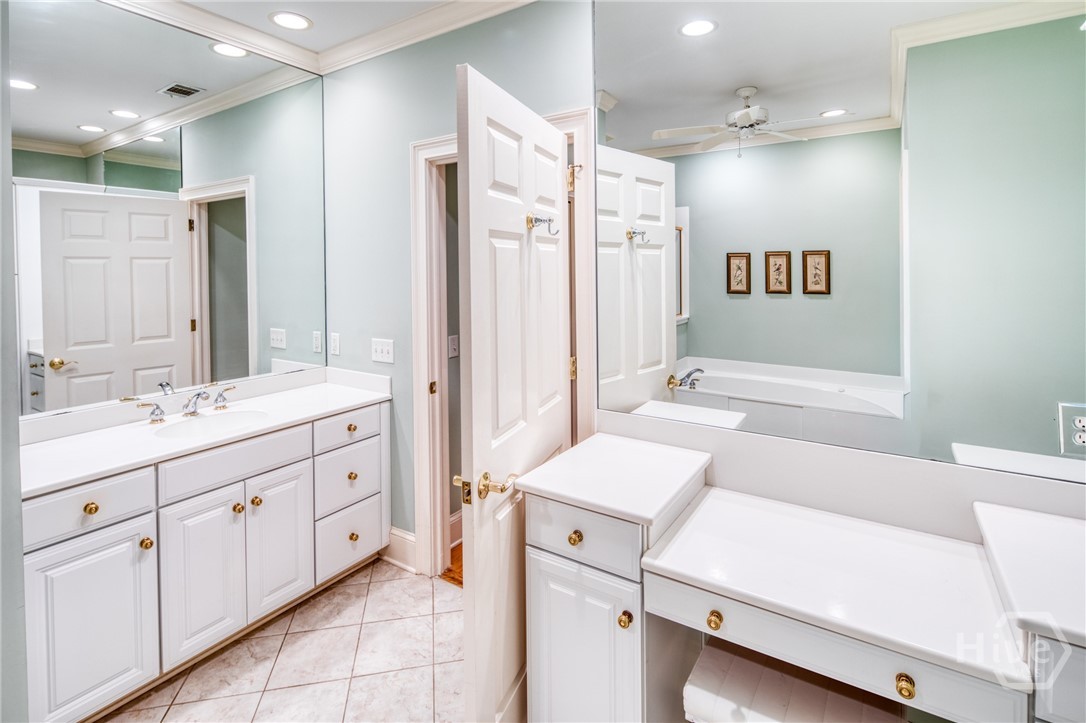 Primary bathroom with vanity