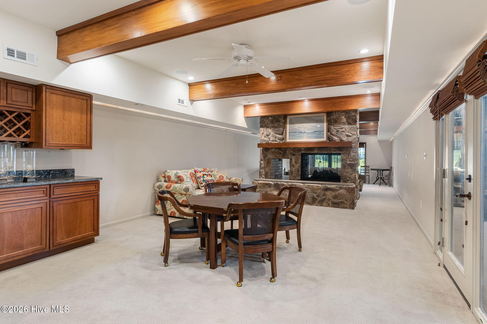 Lower Level facing fireplace
