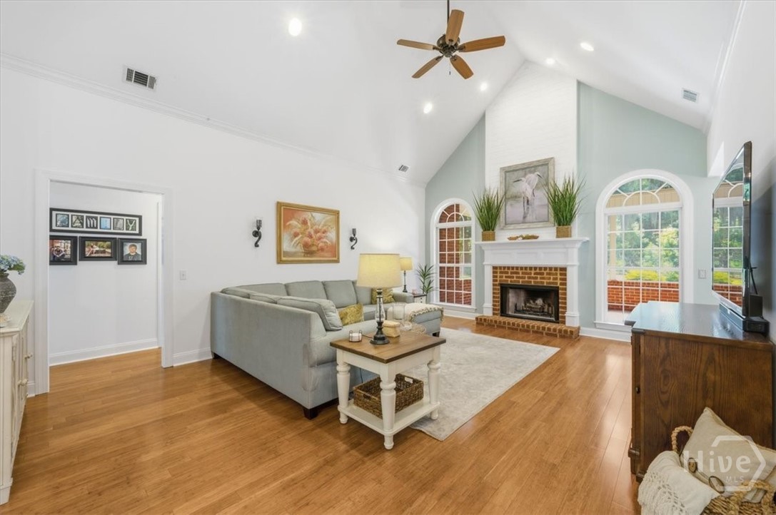 Beautiful, vaulted ceilings in the great room.