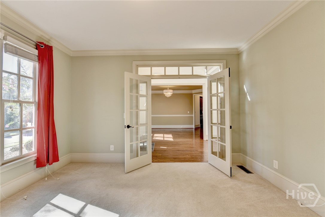 Office with French Doors