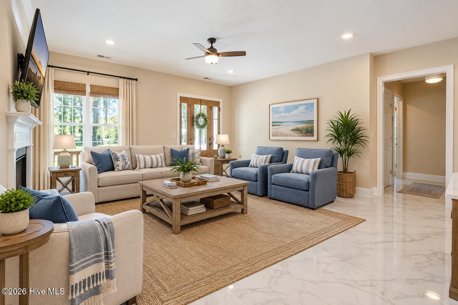 Staged living room generated by AI