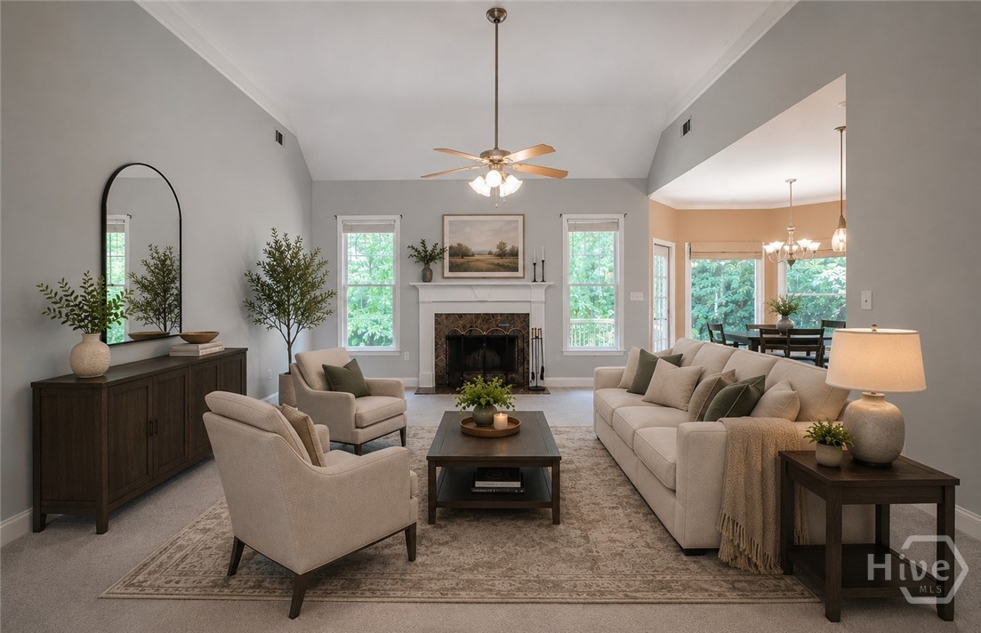 Virtually Staged Living Room
