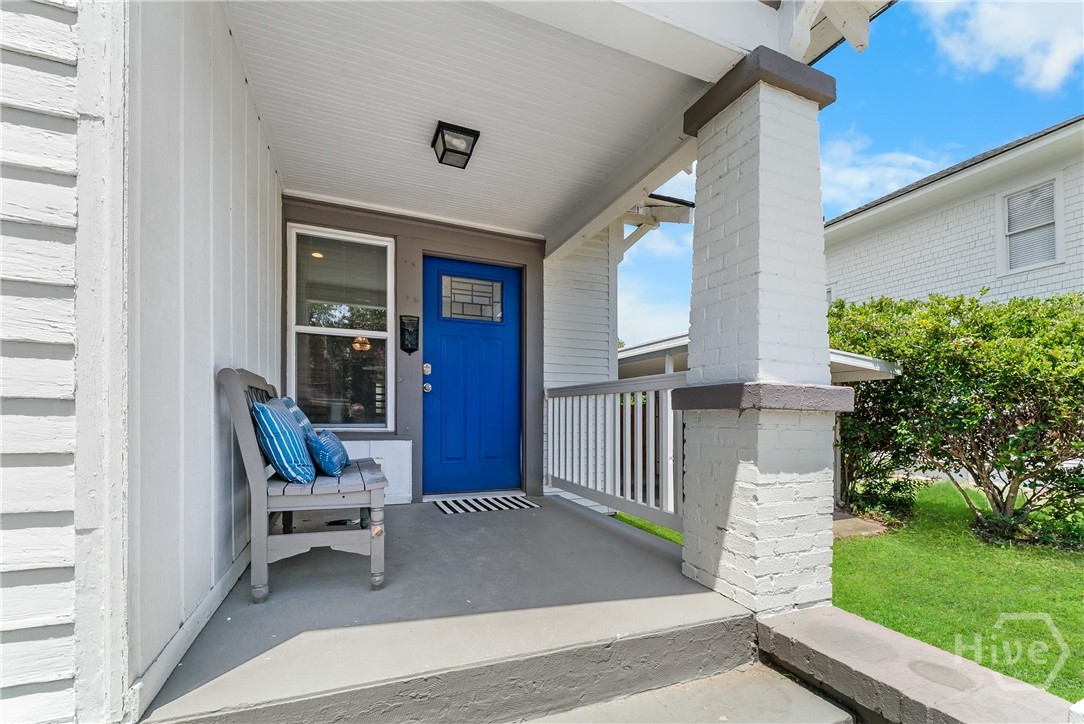 Front door and porch