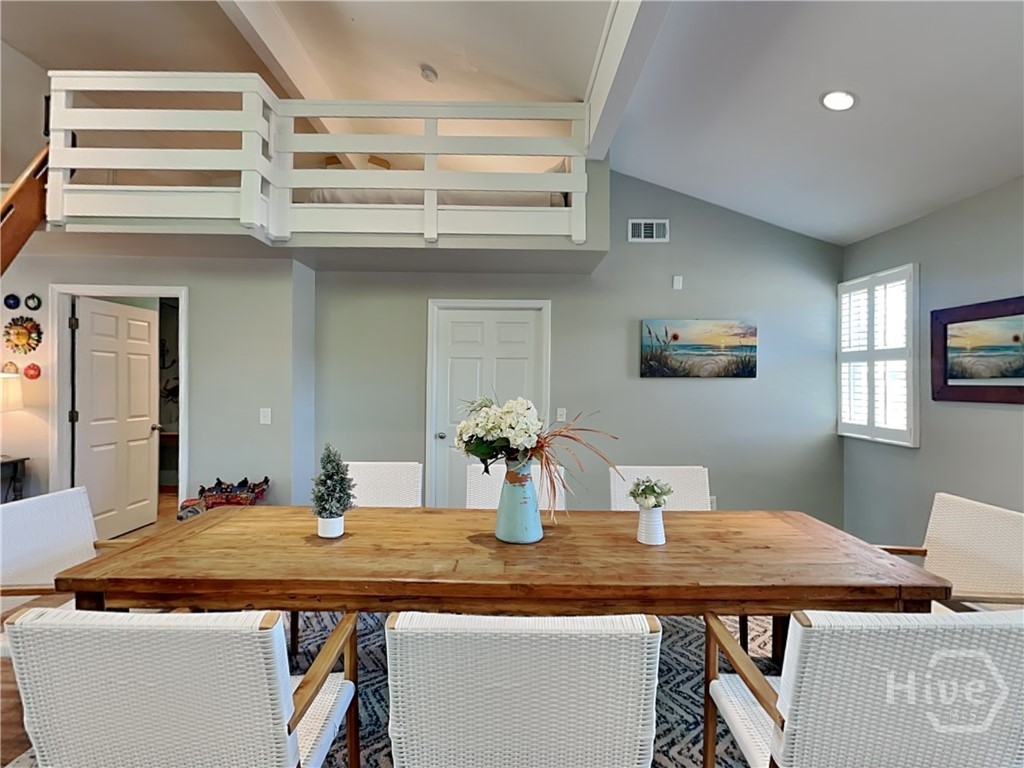 Generous dining area in main house