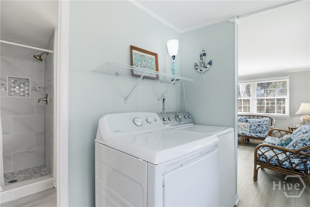 LAUNDRY AREA CONVENIENTLY LOCATED.