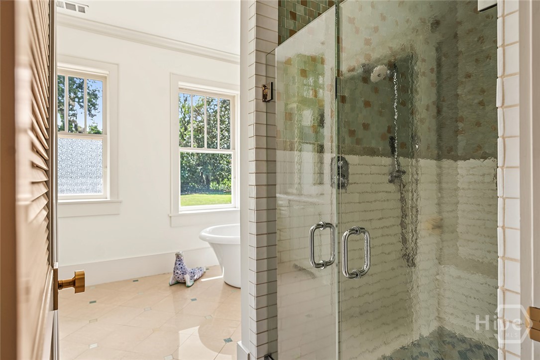 Primary bath with walk-in shower