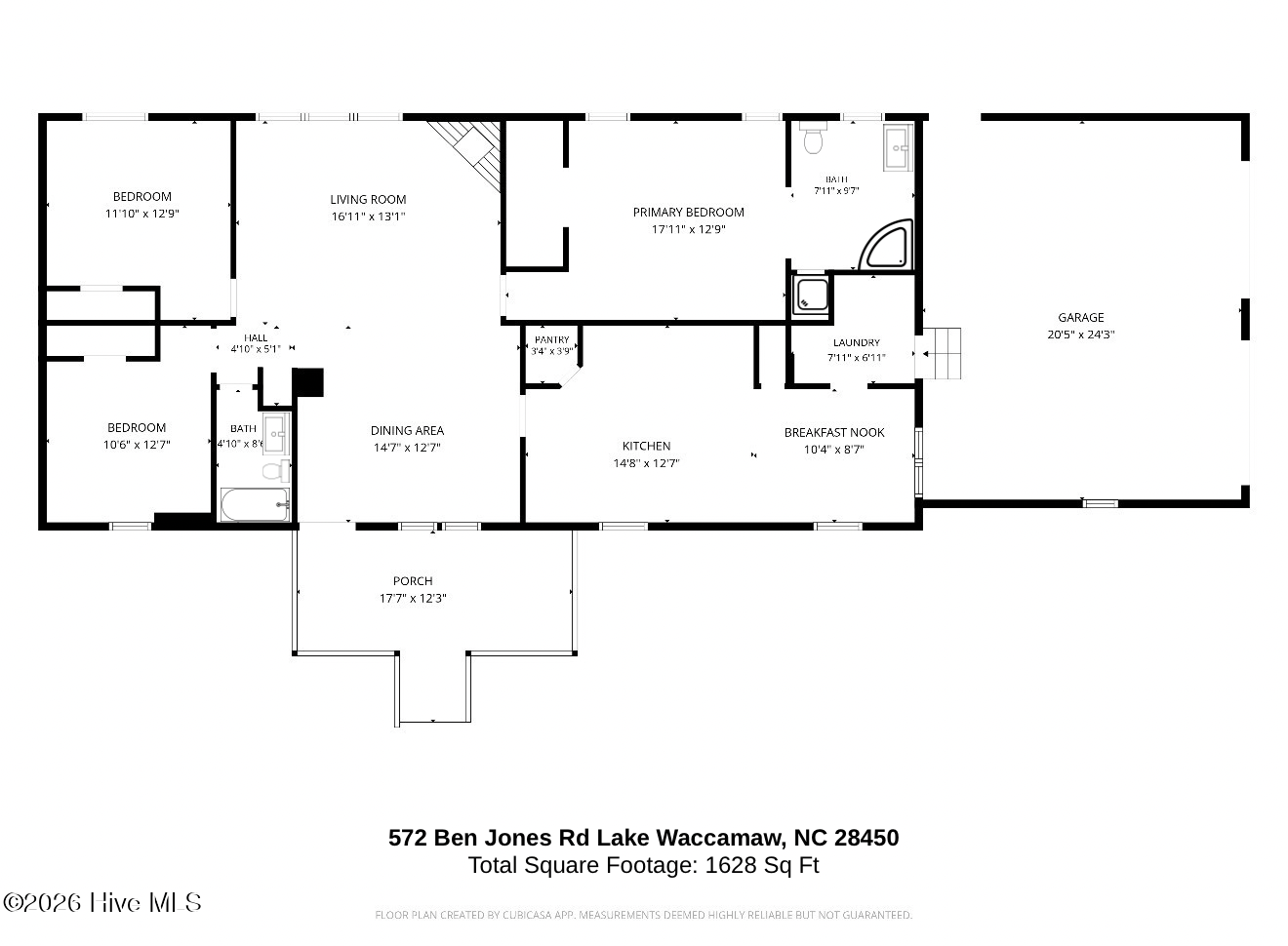 Exterior photo of 572 Ben Jones Road, Lake Waccamaw, NC 28450. MLS: 100597802