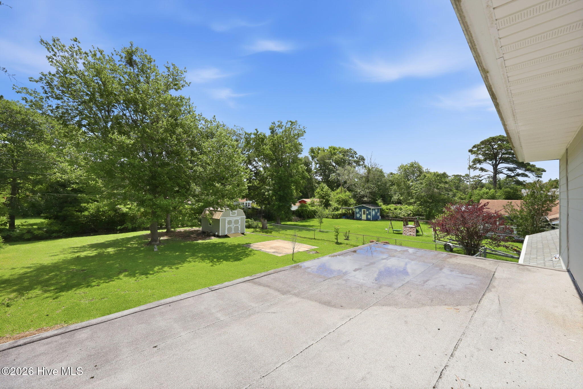 Rear patio and yard