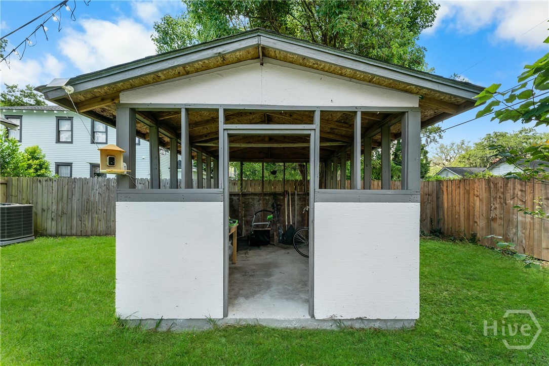 Shed in back yard