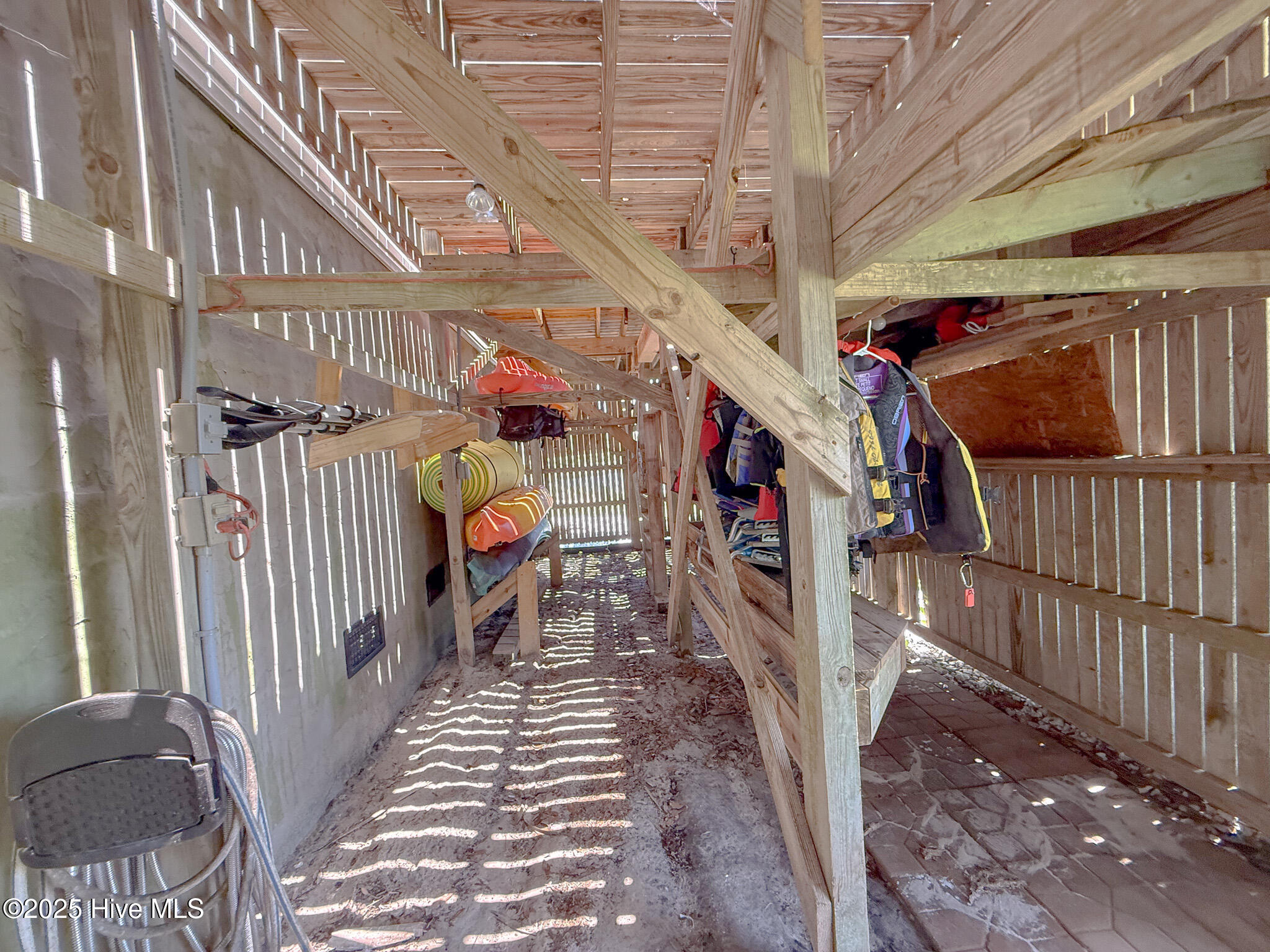 Walk in under deck storage