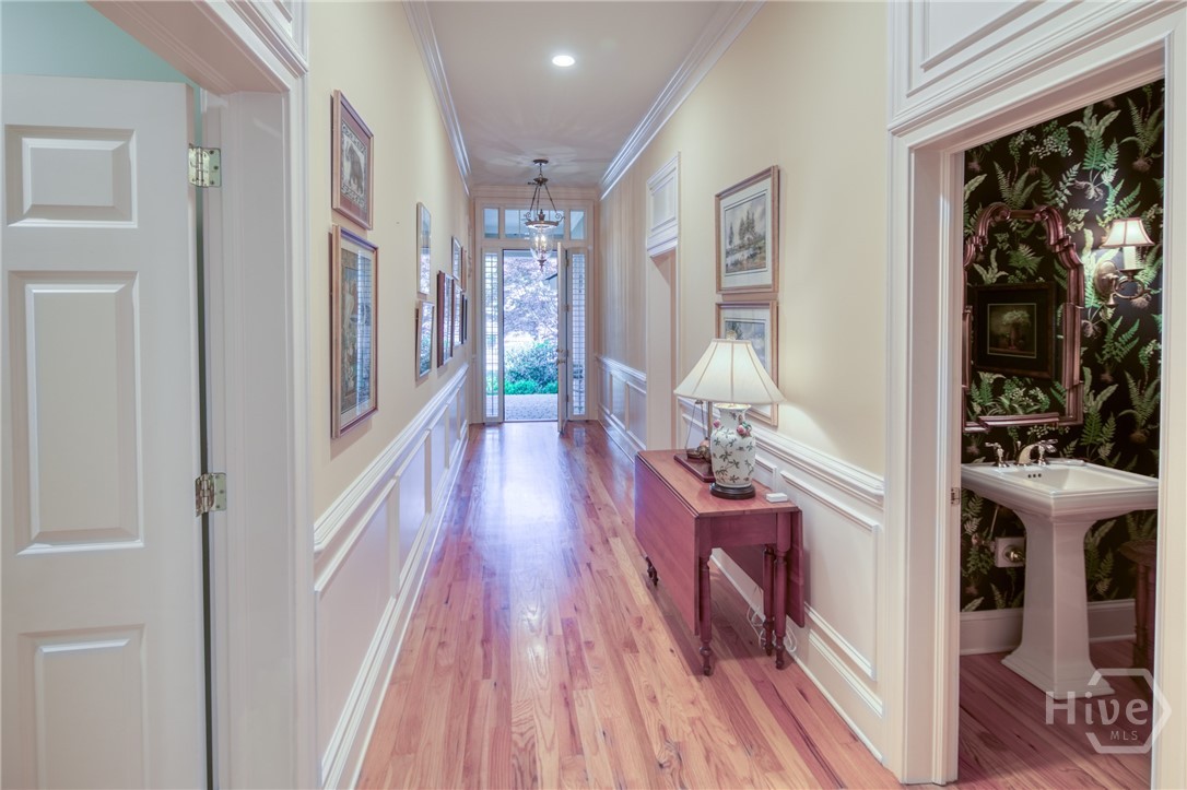 14' ceiling in entry hall