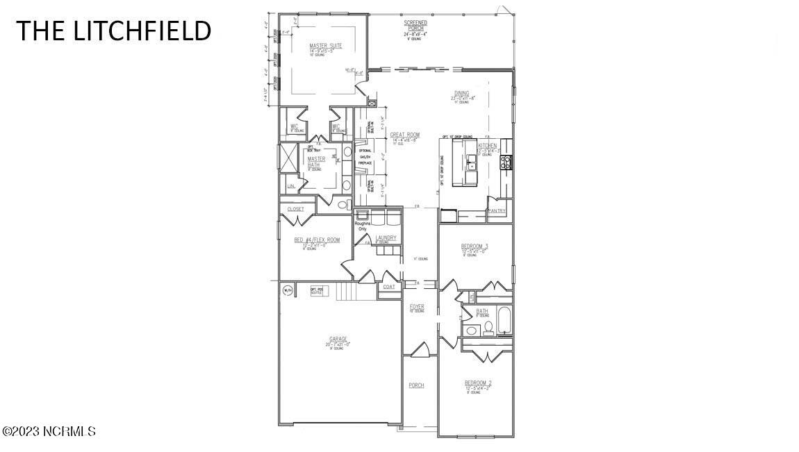 5068 Roundhead Drive Lot 113, Leland, NC 28451 – photo 2: Floorplan Litchfield
