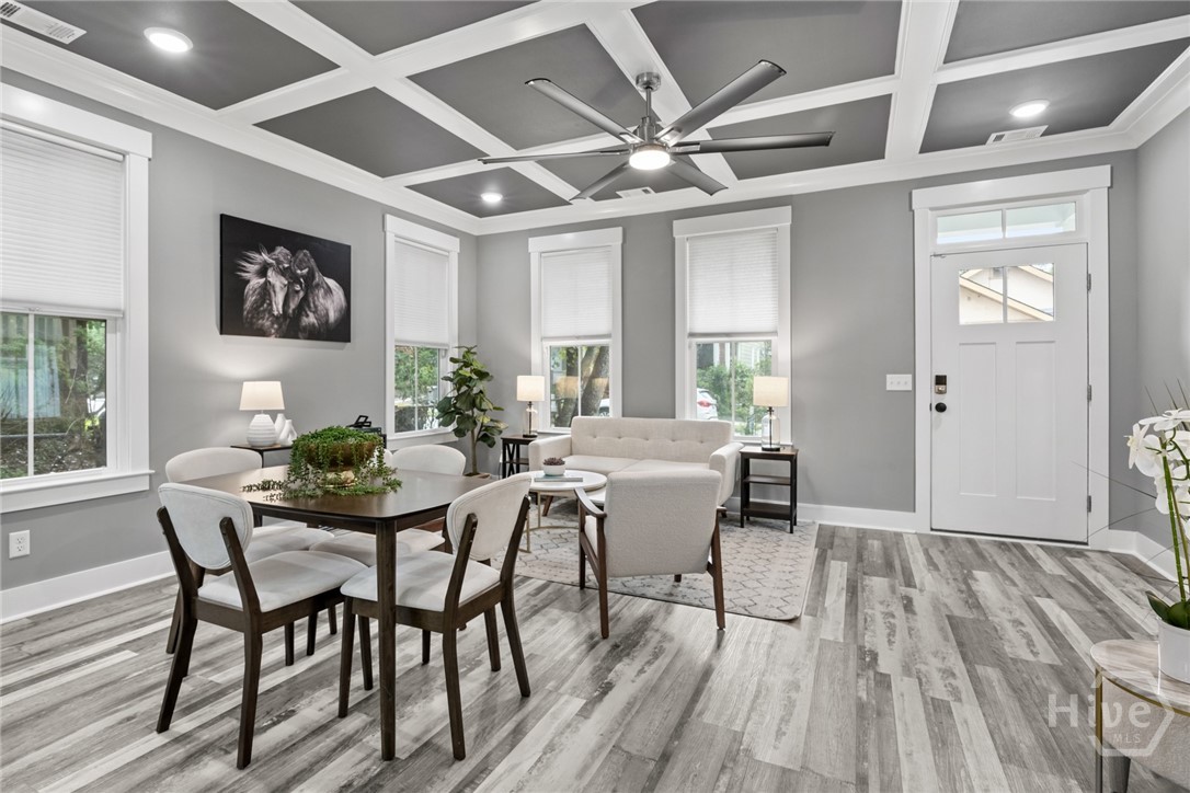 Up-close view of hardie plank