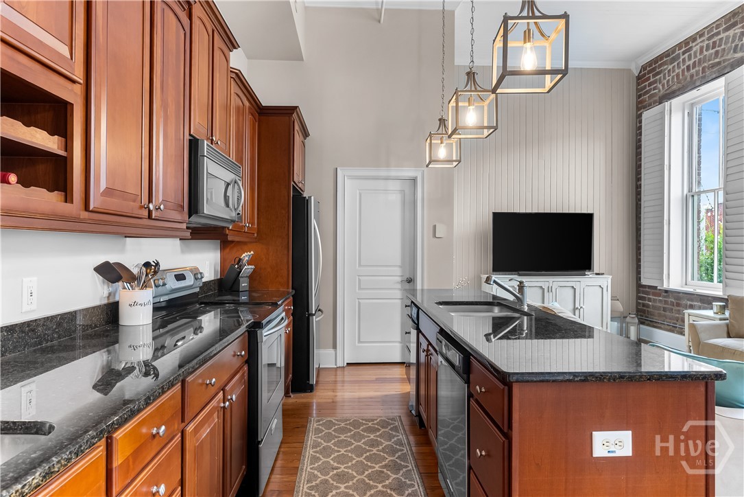Abundant cabinetry and counter space.