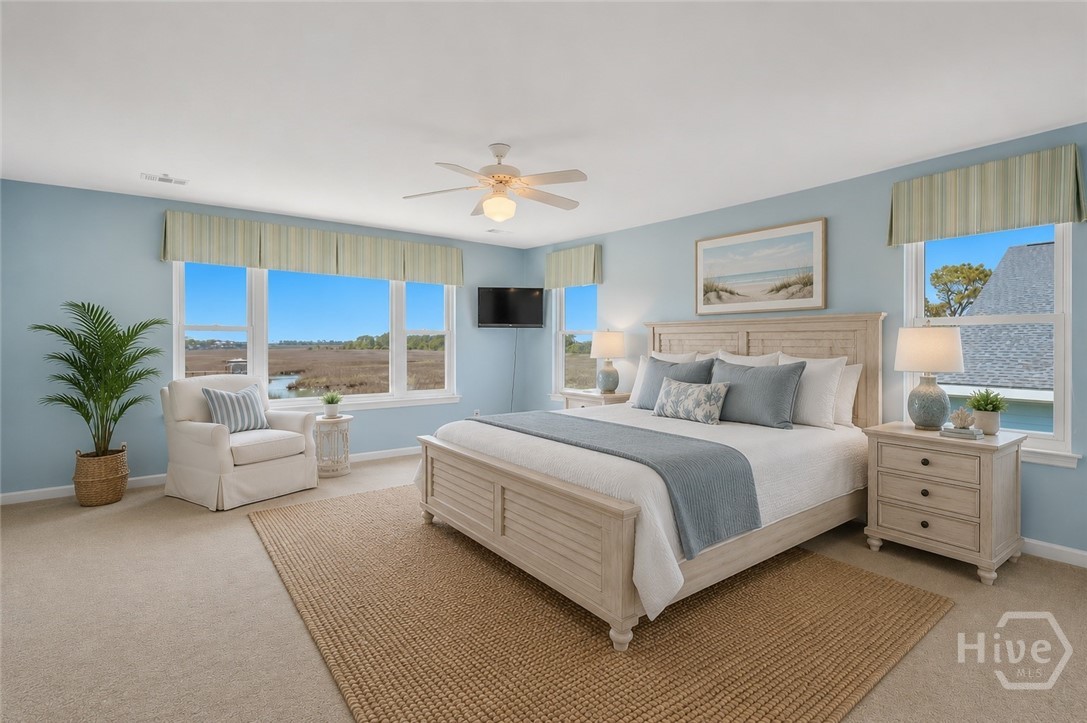 Virtually Staged Primary Bedroom