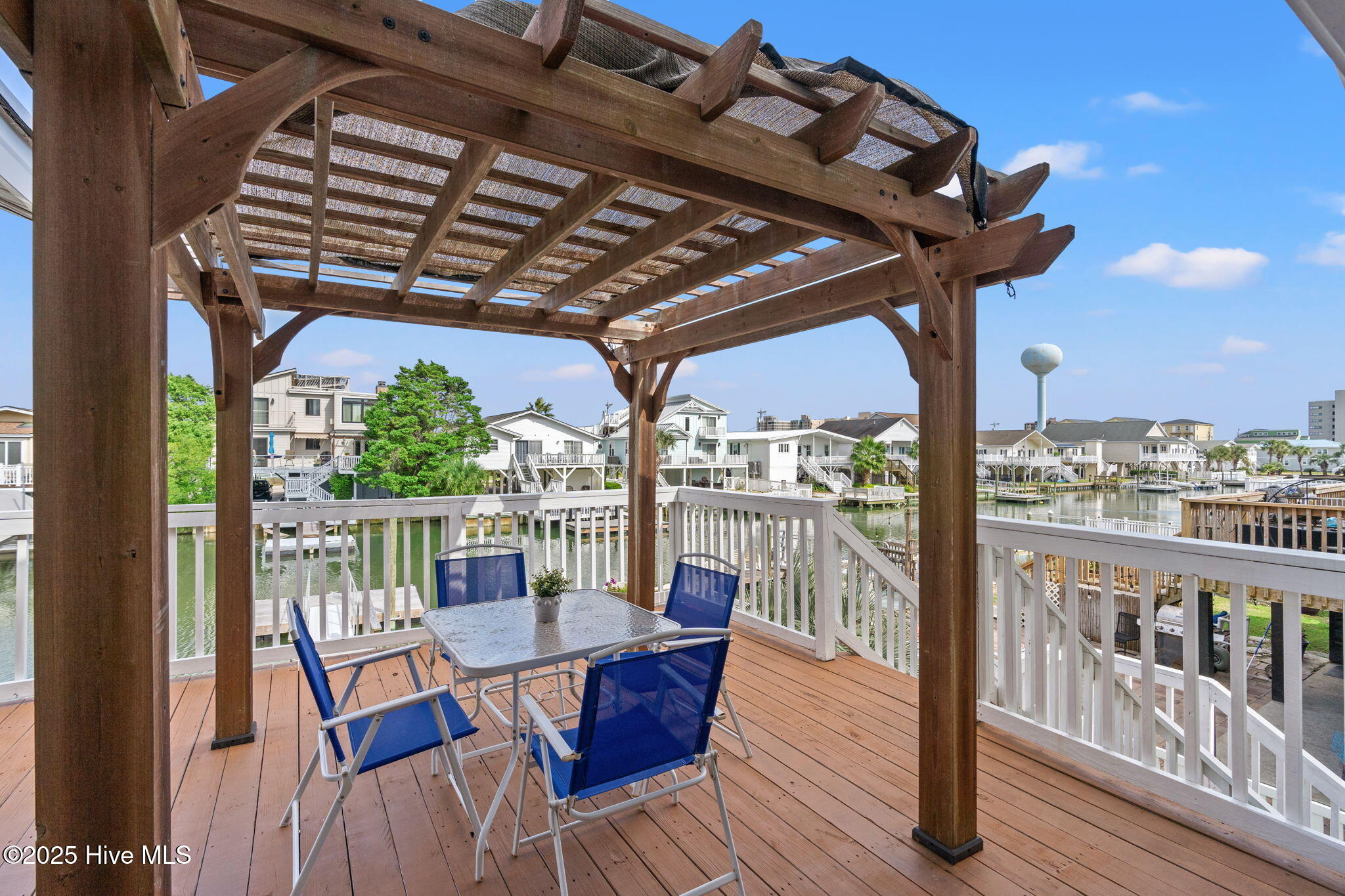 Deck off the Living/Dining areas with view of the canal