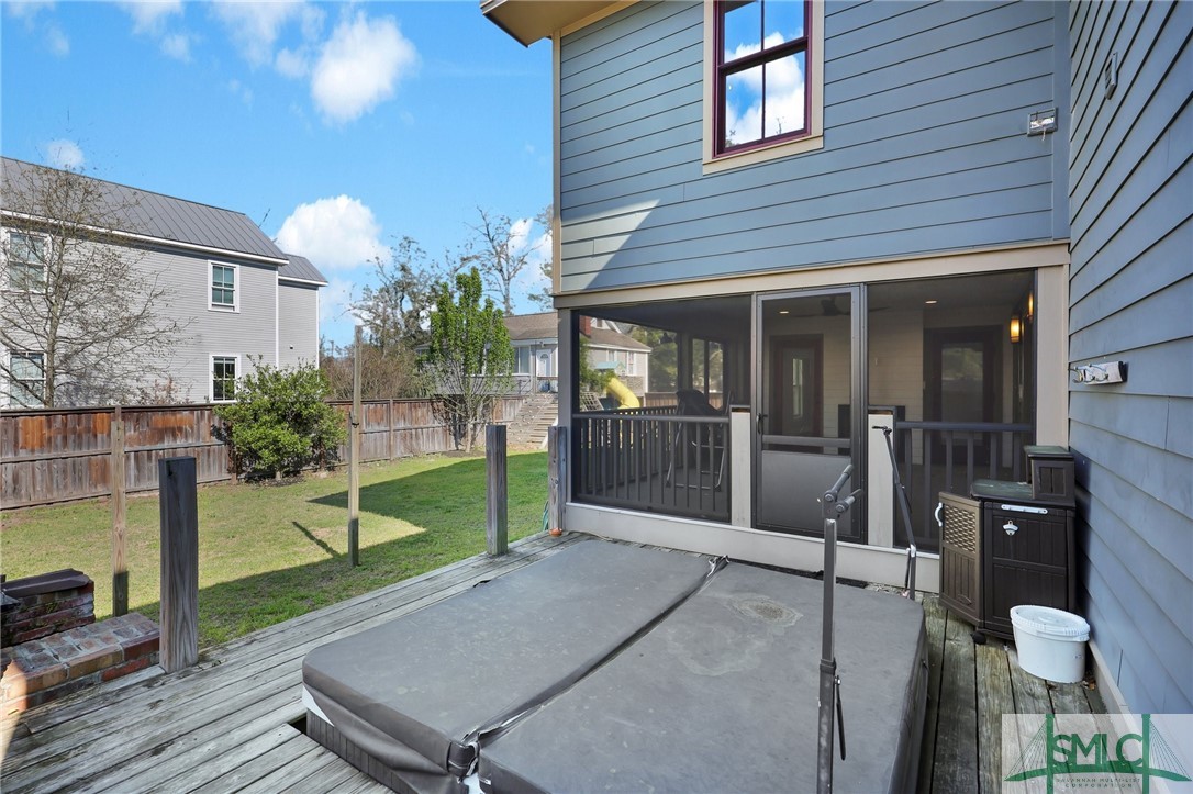 hot tub and fire pit