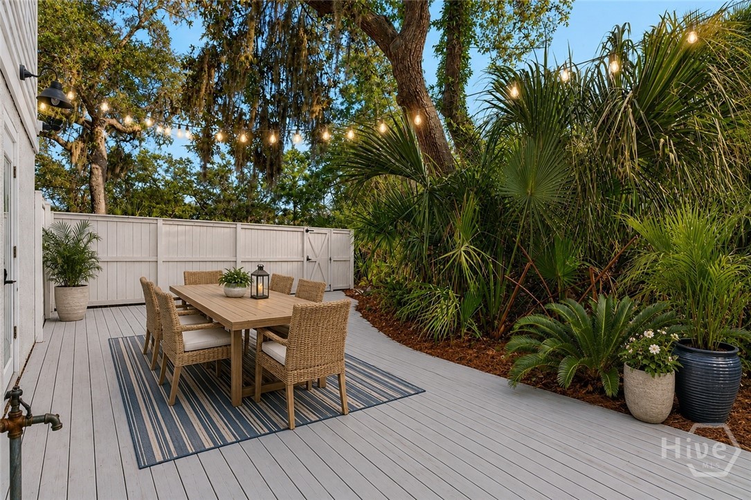 Digitally enhanced photo of rear deck
