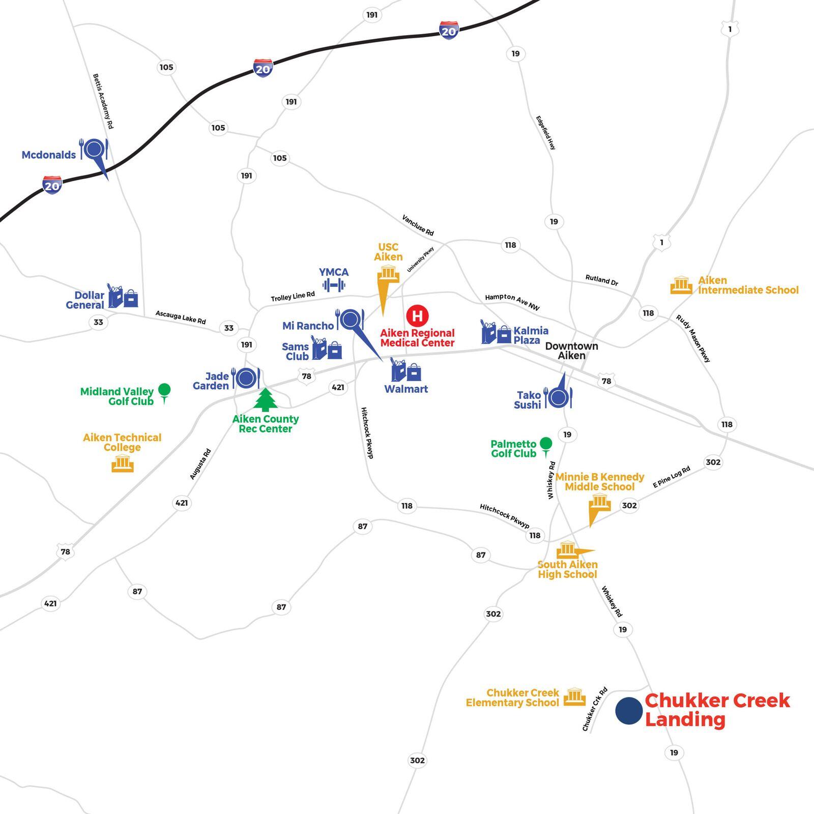 Chukker Creek Landing Points of Interest