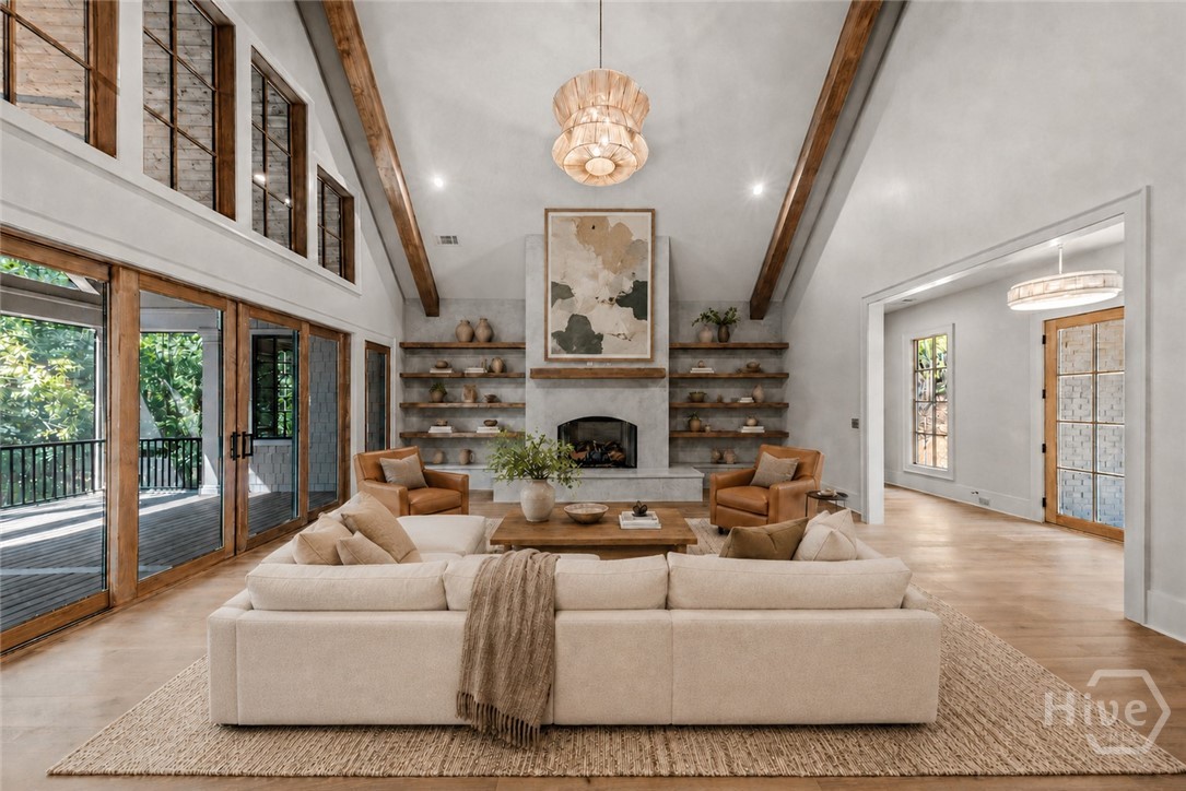 Virtually staged Living Room