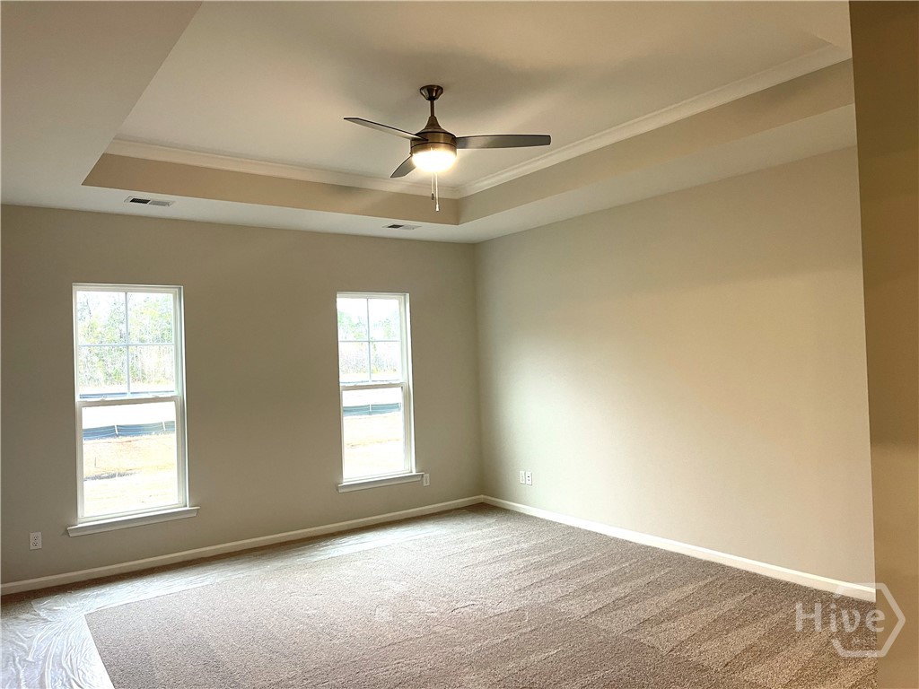 Spacious Primary with Tray Ceiling