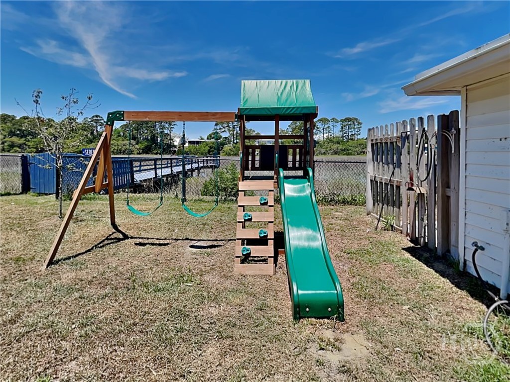 Kids have their own private playground