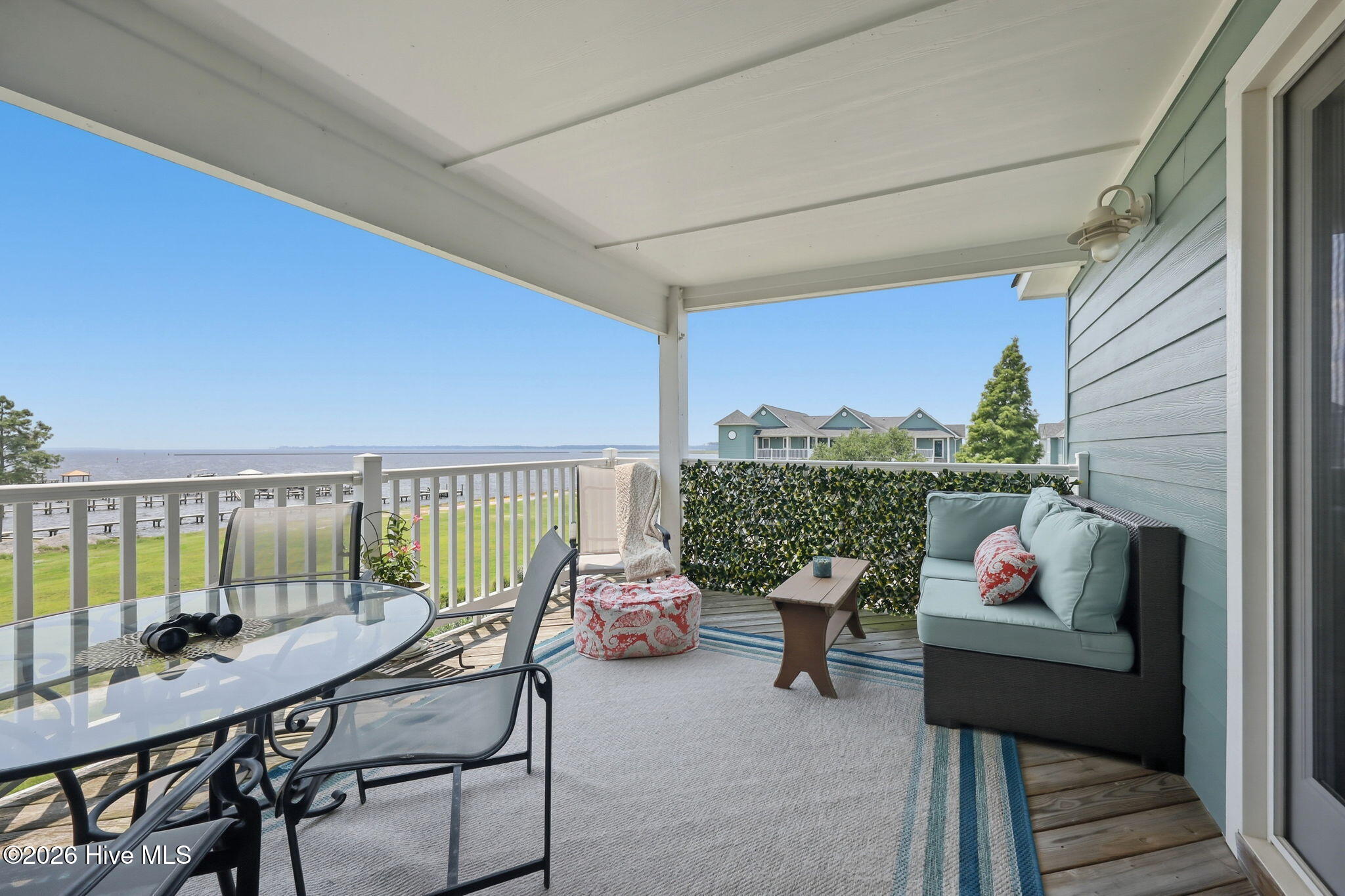 Porch view, gracious outdoor living