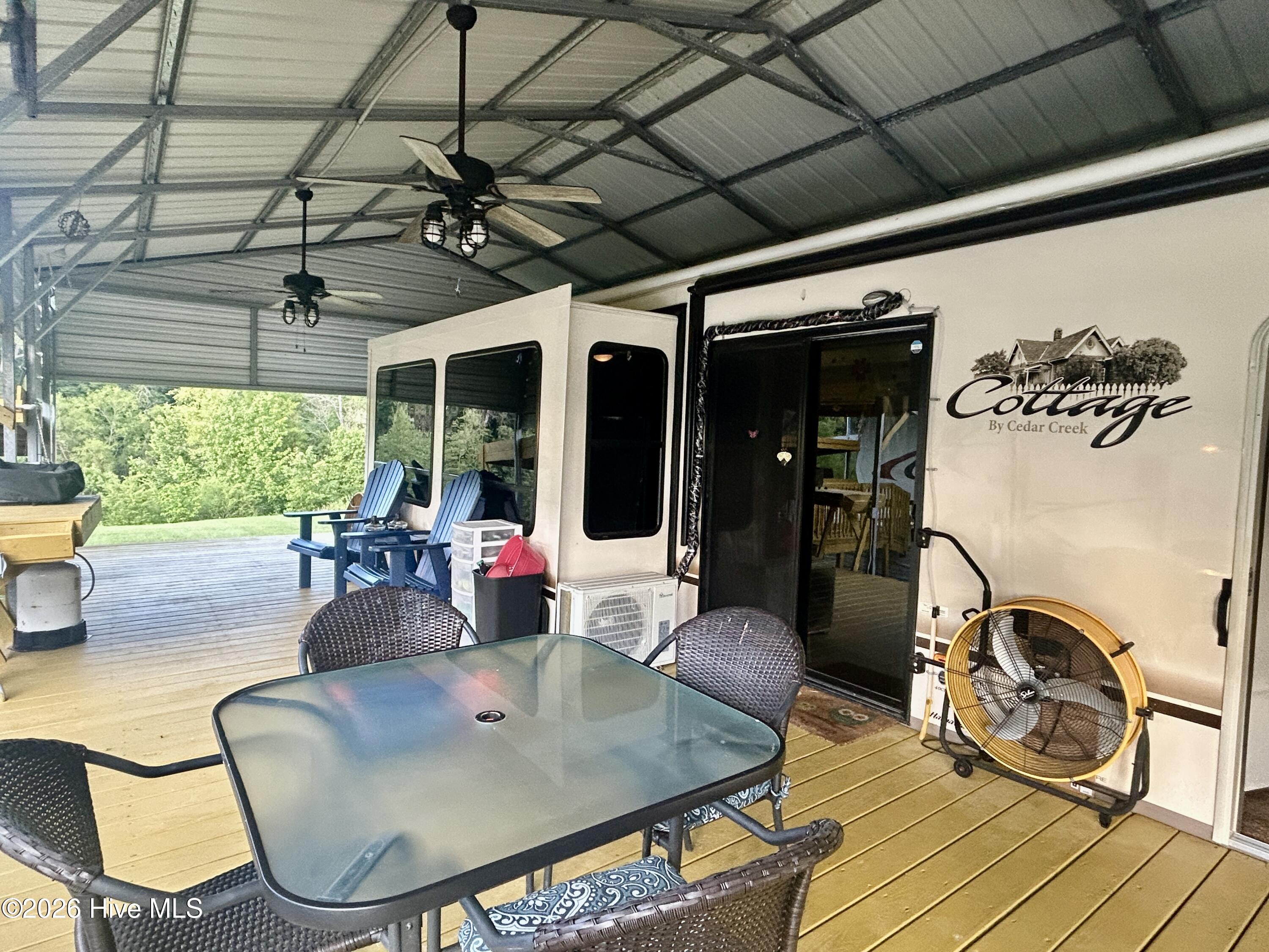 Cottage camper and deck