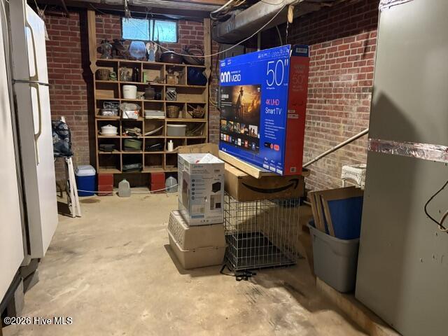 basement gives more storage, freezer and extra refrigerator