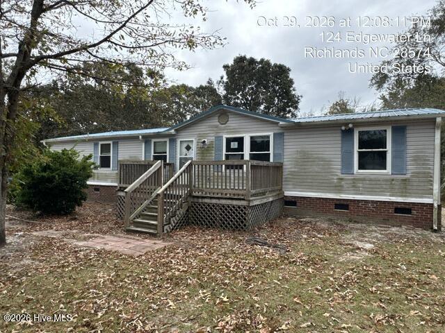 Photo 1 of Manufactured home for sale at 124 Edgewater Ln, Richlands, NC 28574 | MLS# 100613259 | Listing updated on 2026-10-29