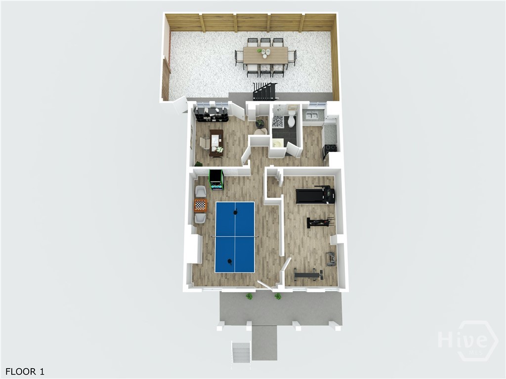 First Floor 3D Rendering