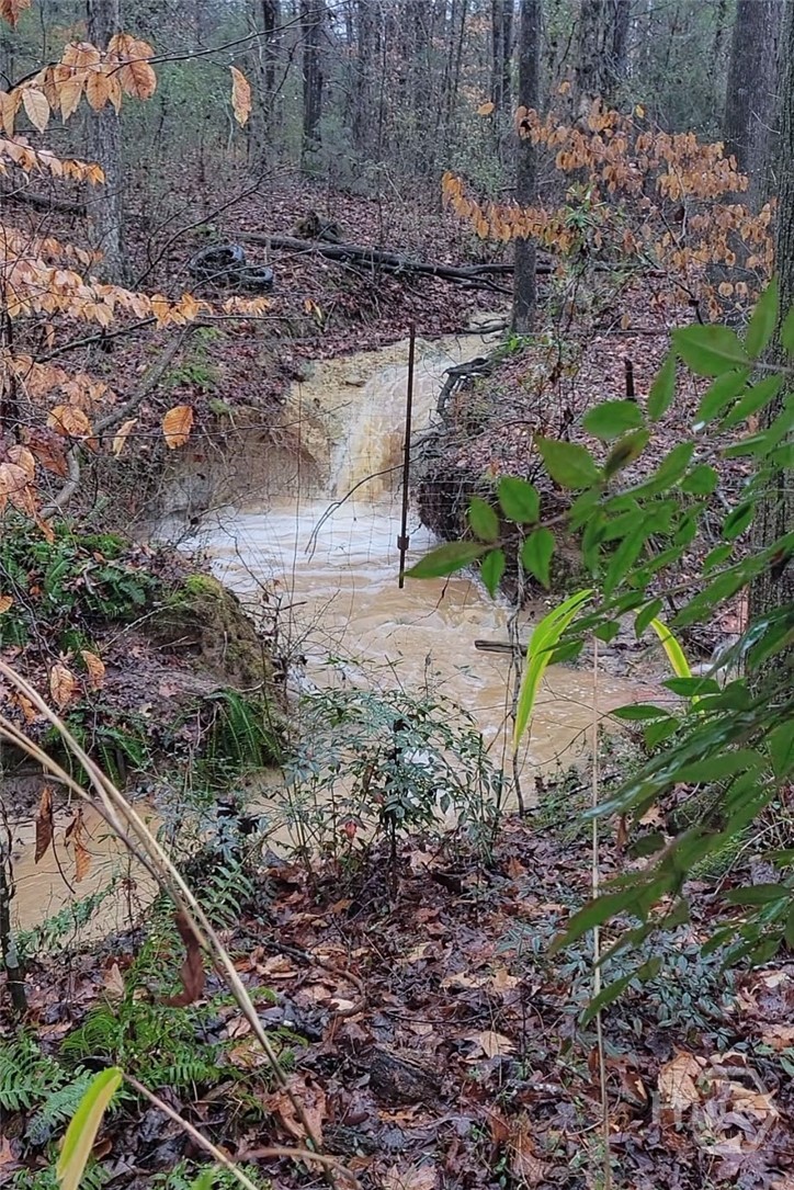 Creek flowing when water level is normal.