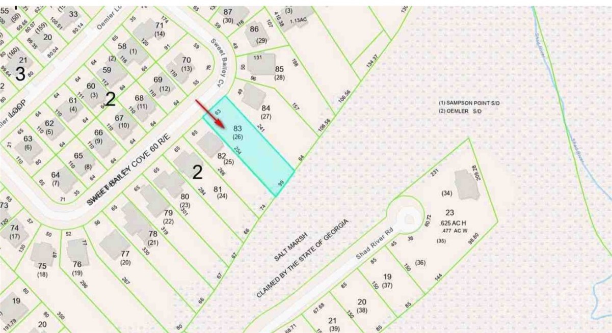 Property goes out across tidal creek