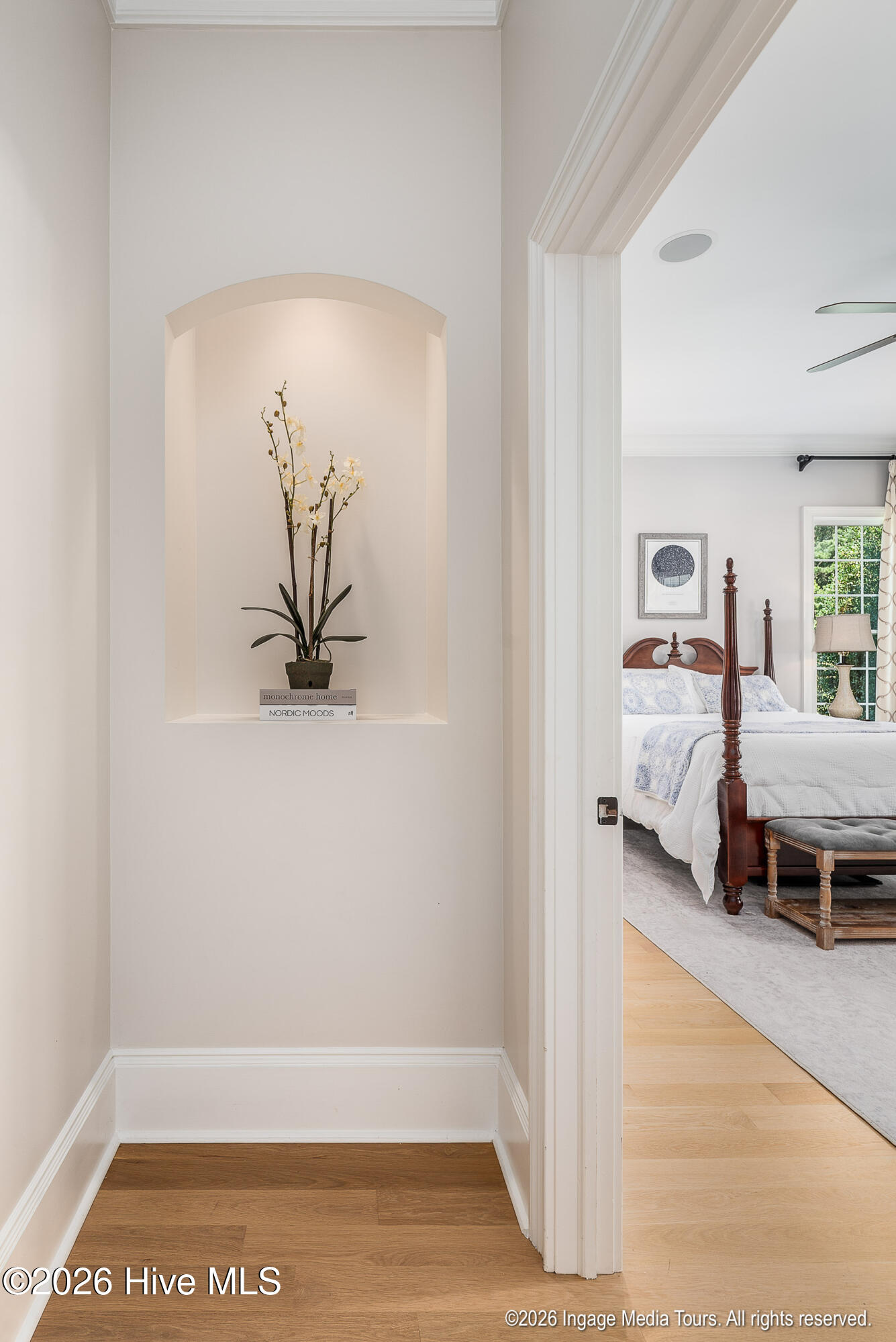 Elegant and private entry to Downstairs Primary Suite.