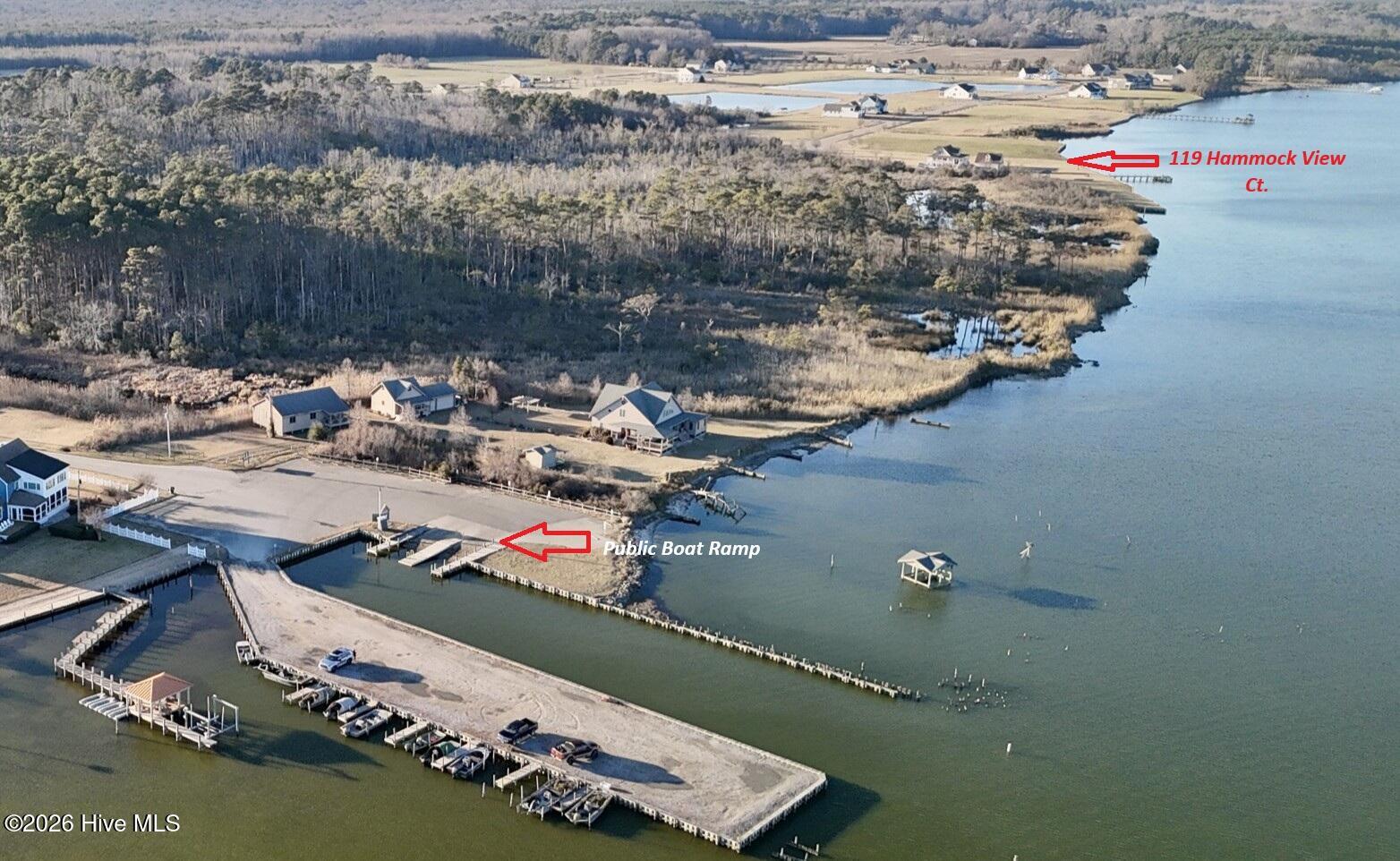 Public boat ramp Labeled