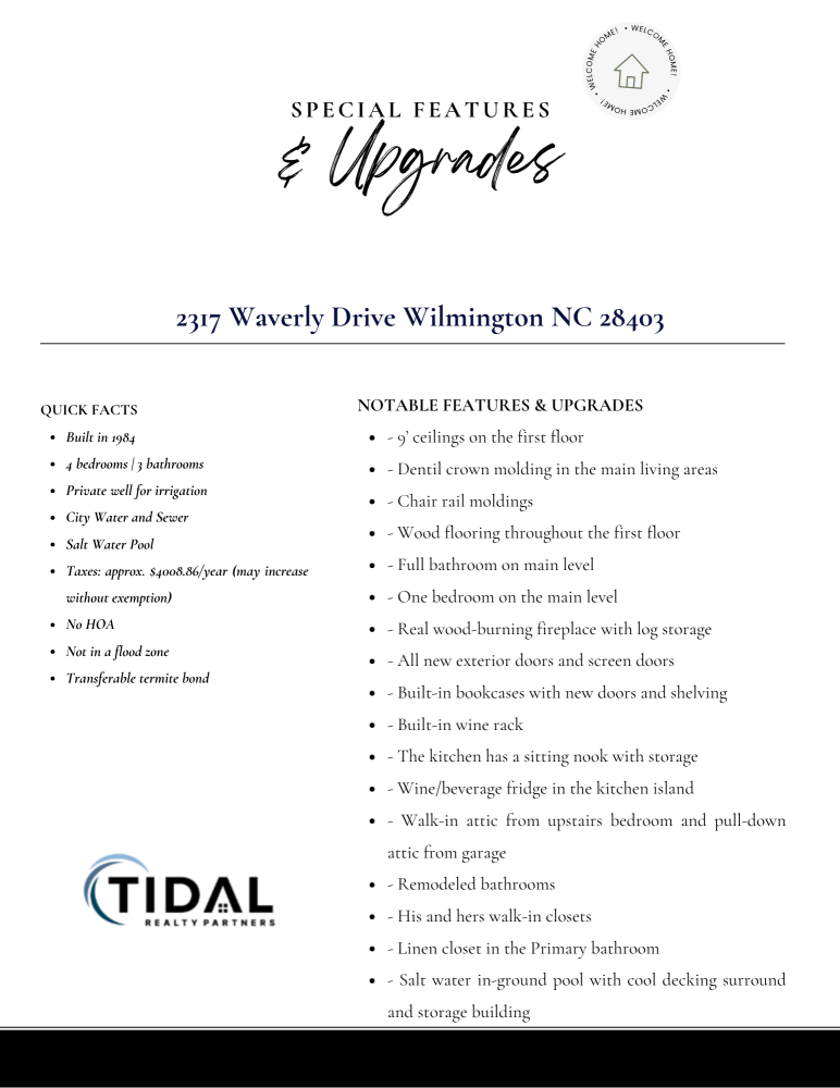 Features and Upgrades