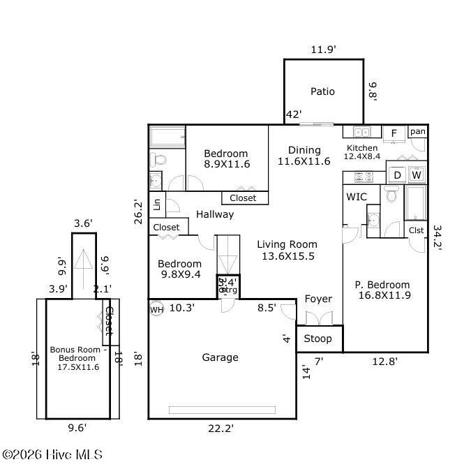 215 W Woodbine Terrace, Burgaw, NC 28425 – photo 5: floorplan