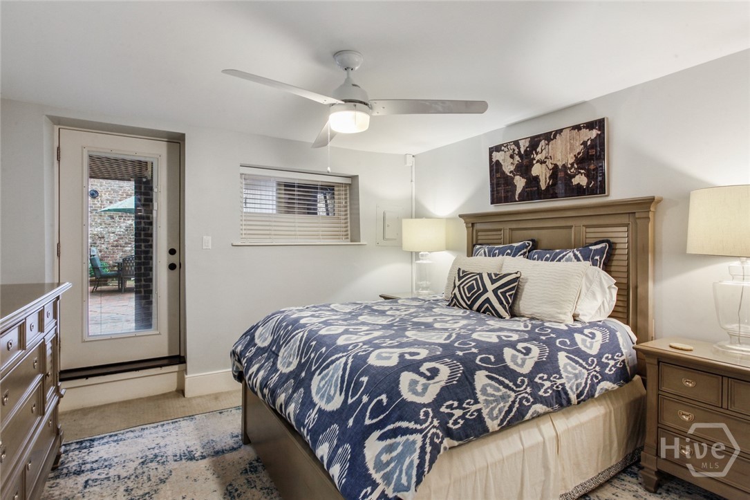 Spacious garden level bedroom.