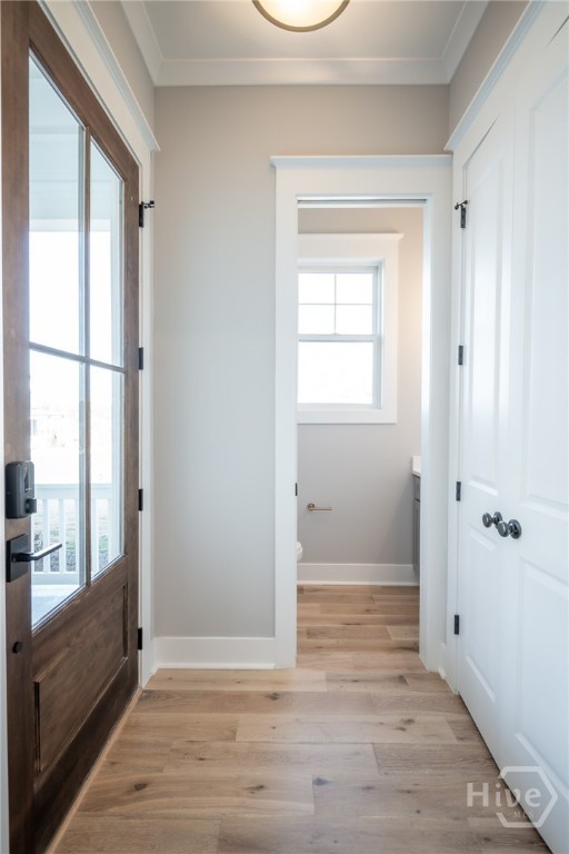 Front Door and Half Bath