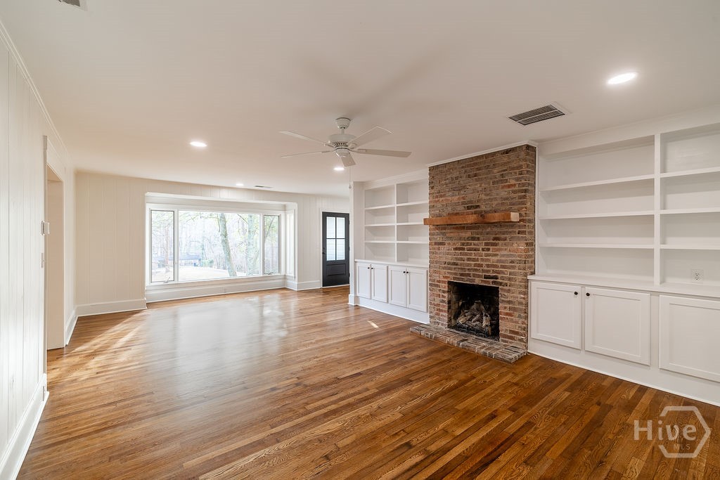 Great Room with built-ins and gas FP
