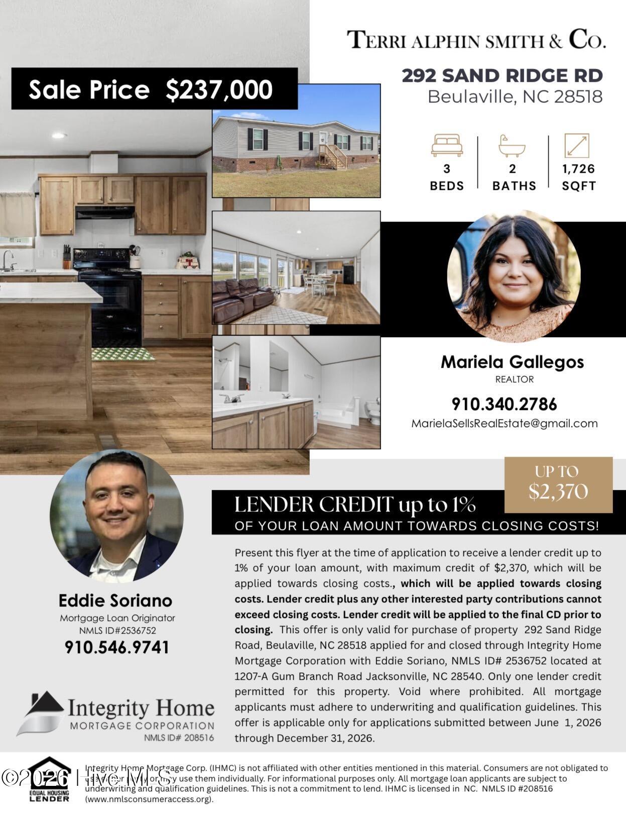 Homes for sale in Beulaville, NC | 292 Sand Ridge Rd, Beulaville, NC 28518 | MLS# 100543196